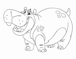 Disegno di ippopotamo da stampare e colorare 44