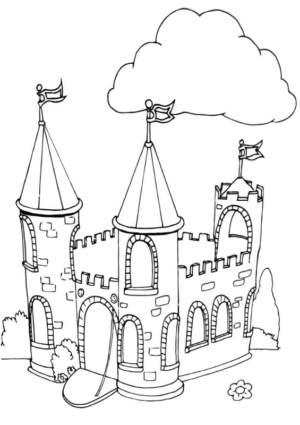 Disegno di castello da stampare e colorare 93