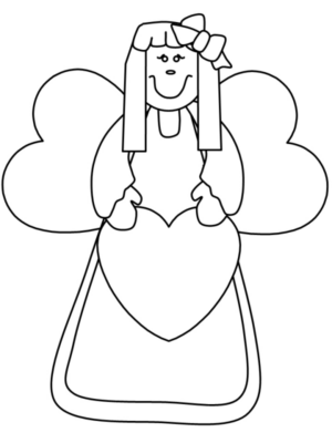 Disegno di angelo da stampare e colorare 14