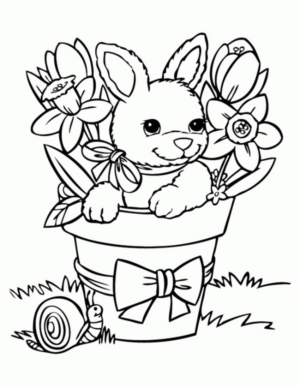 Disegno di coniglio da stampare e colorare 201