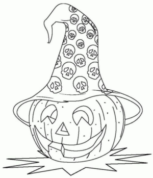 Disegno di zucca di Halloween da stampare e colorare 229 Disegno di zucca di Halloween da stampare e colorare 229
