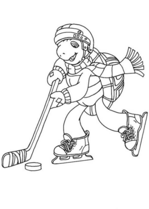 Disegno di hockey da stampare e colorare 26