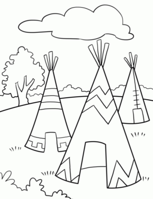 Disegno di Indiani d’America da stampare e colorare 8