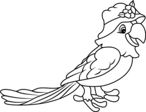 Disegno di pappagallo da stampare e colorare 54