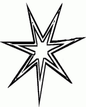 Disegno di stella da stampare e colorare 3