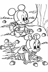 Disegno di Minni e Topolino da stampare e colorare 51