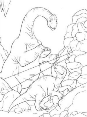 Disegno di Brontosauro da stampare e colorare 2