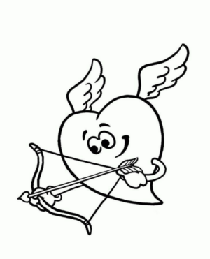 Disegno di Cupido da stampare e colorare 9