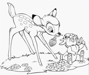 Disegno di Bambi da stampare e colorare 14
