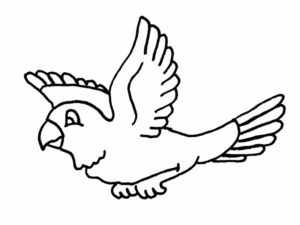 Disegno di pappagallo da stampare e colorare 178