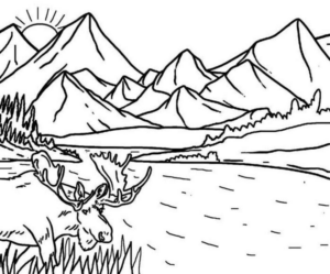 Disegno di paesaggio da stampare e colorare 77