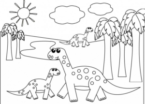 Disegno di Brachiosauro da stampare e colorare 29