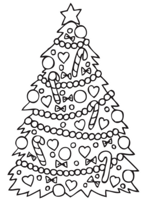 Disegno di albero di Natale da stampare e colorare 55