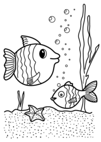 Disegno di pesce da stampare e colorare 172