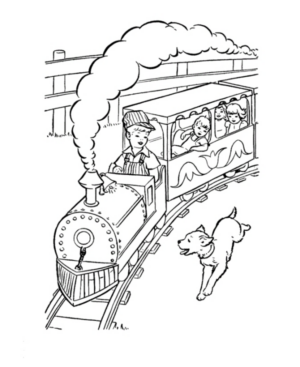 Disegno di treno da stampare e colorare 92