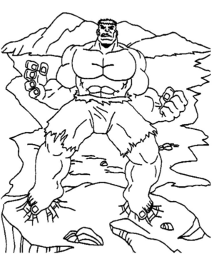 Disegno di Hulk da stampare e colorare 86