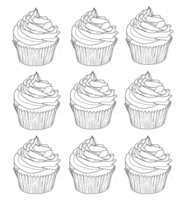 Disegno di gelato da stampare e colorare