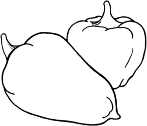 Disegno di peperone da stampare e colorare 5