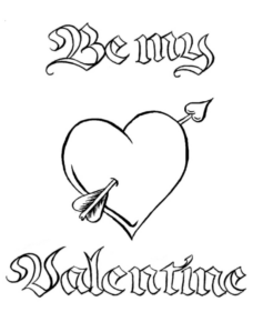Disegno di San Valentino da stampare e colorare 14