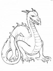Disegno di dragone da stampare e colorare 79