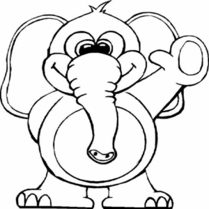 Disegno di elefante da stampare e colorare 140