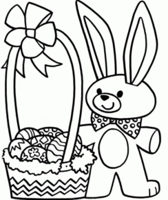 Disegno di coniglietto di Pasqua da stampare e colorare 8 Disegno di coniglietto di Pasqua da stampare e colorare 8