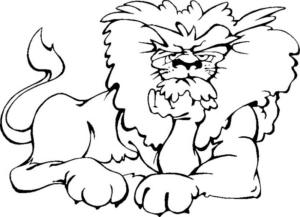 Disegno di leone da stampare e colorare 63
