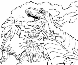 Disegno di vulcano da stampare e colorare 4