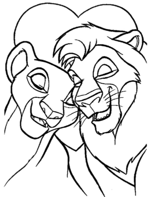 Disegno di Re Leone da stampare e colorare 2
