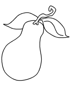 Disegno di pera da stampare e colorare 1