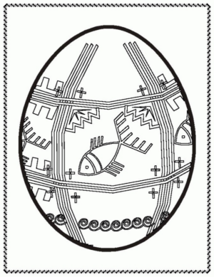 Disegno di uovo di Pasqua da stampare e colorare 155