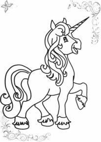 Disegno di unicorno da stampare e colorare 34