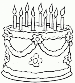 Disegno di compleanno da stampare e colorare 5
