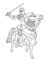 Disegni di Cavalieri da colorare