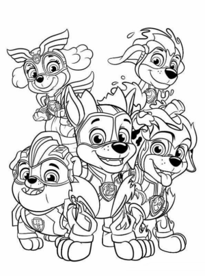 Disegno di Paw Patrol – Cane pompiere da stampare e colorare 65