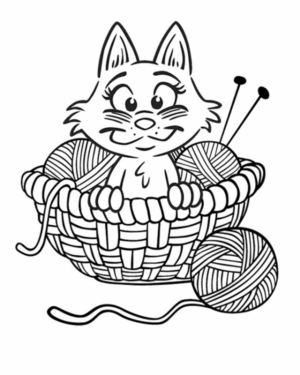 Disegno di gatto da stampare e colorare 149