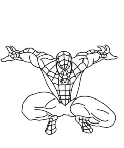Disegno di Spiderman da stampare e colorare 112