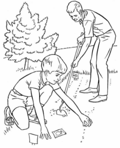 Disegno di giardiniere da stampare e colorare 54