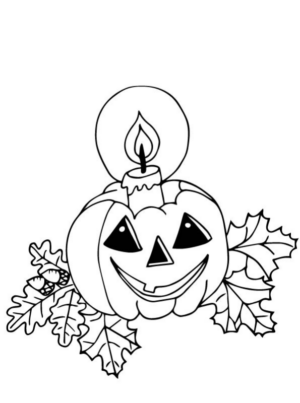 Disegno di zucca di Halloween da stampare e colorare 125