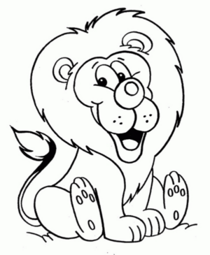 Disegno di leone da stampare e colorare 23