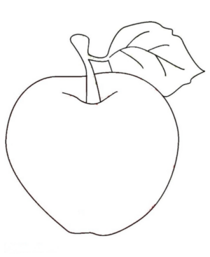 Disegno di mela da stampare e colorare 57