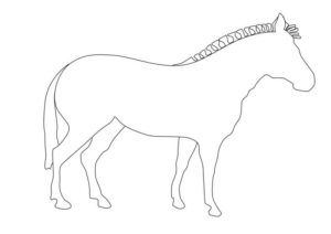 Disegno di cavallo da stampare e colorare 177