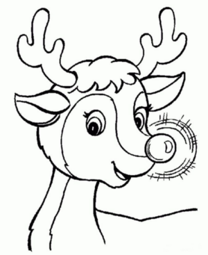 Disegno di renna di Natale da stampare e colorare 8