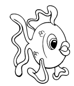 Disegno di pesce da stampare e colorare 196