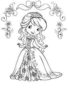 Disegno di principessa da stampare e colorare 5