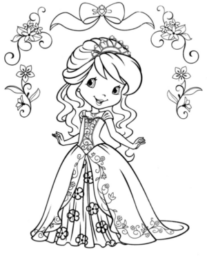 Disegno di principessa da stampare e colorare 5