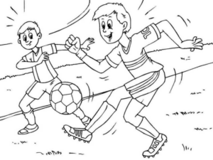 Disegno di calcio da stampare e colorare 64