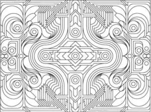 Disegno di mandala da stampare e colorare 1050
