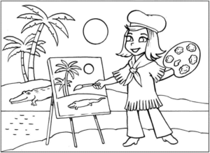 Disegno di artista da stampare e colorare 2