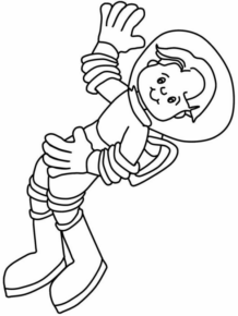 Disegno di astronauta da stampare e colorare 28